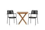 Garten Cafegruppe Elbe – 3-teiliges Gartenmöbel-Set 70x70 cm