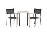 Garten Cafegruppe Florenz – 3-teiliges Gartenmöbel-Set in Beige/Schwarz