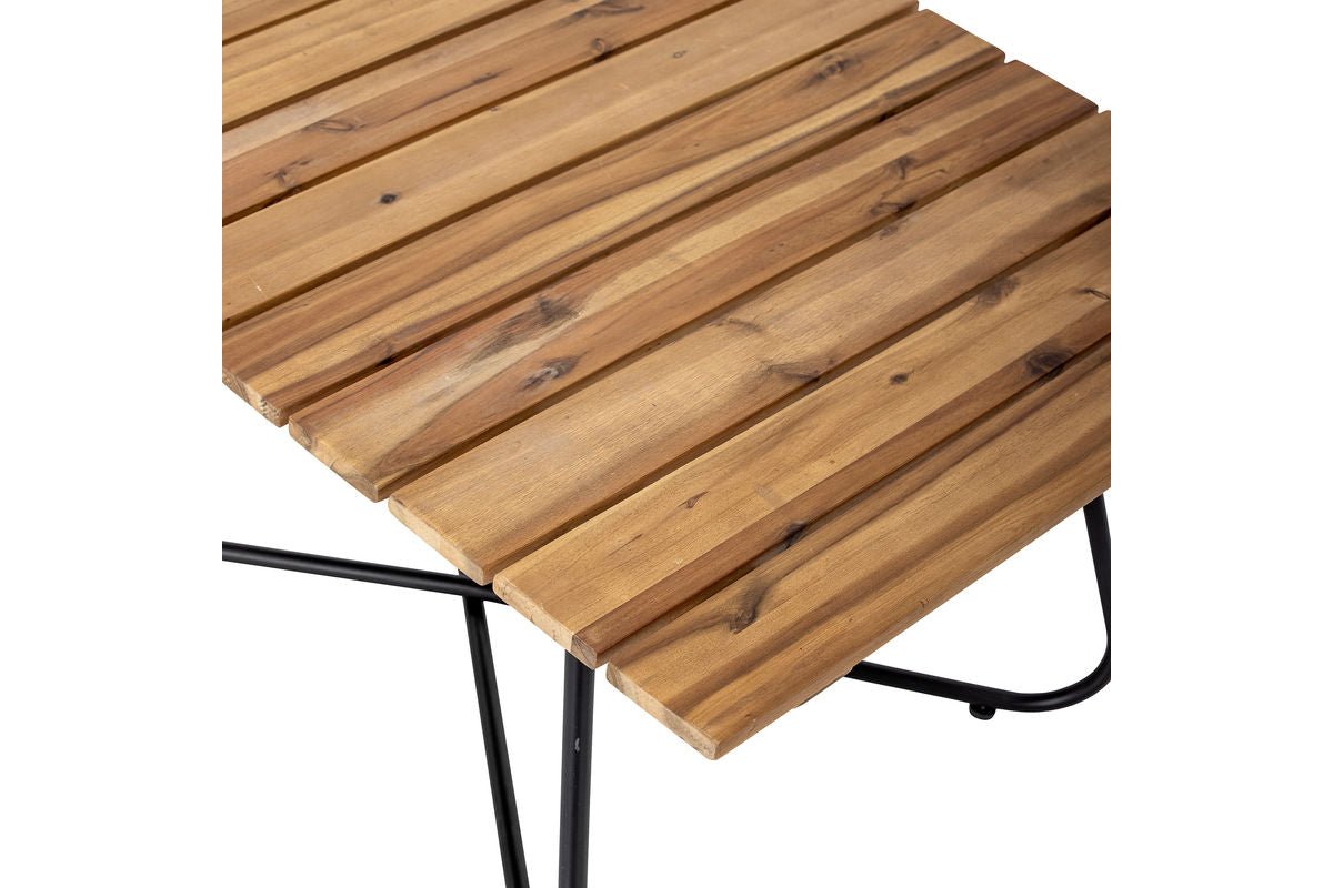 Garten-Couchtisch Beri – Akazienholz mit Metallgestell