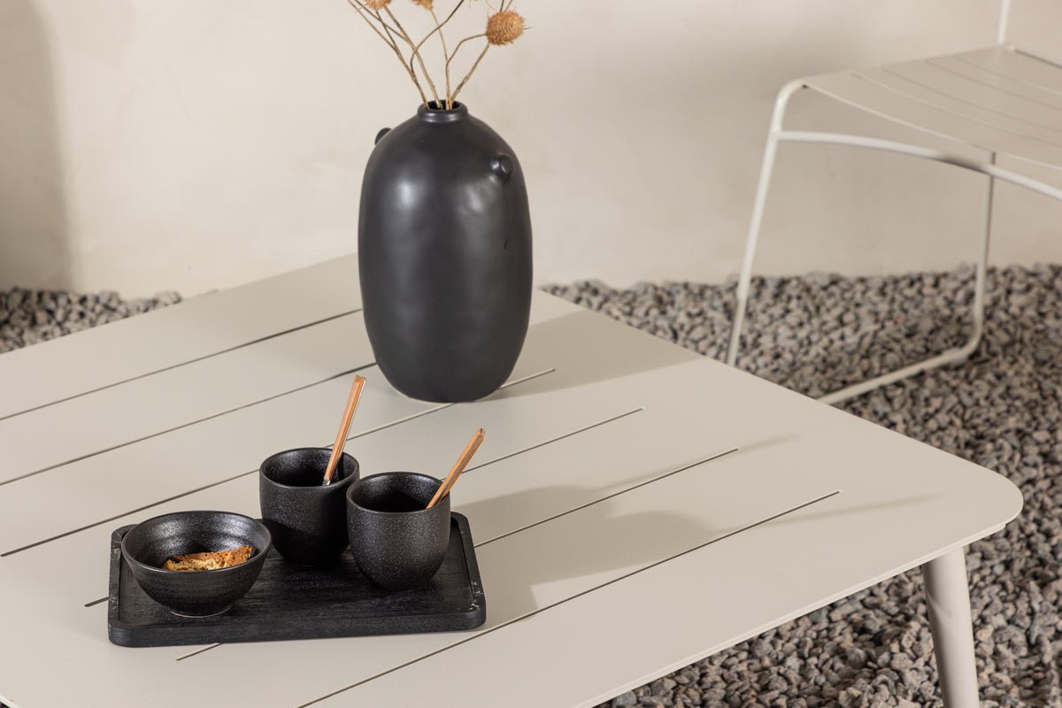 Garten Couchtisch Hannes - Aus beigem Aluminium