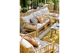 Garten-Couchtisch Rova – Fibercement mit Metallgestell
