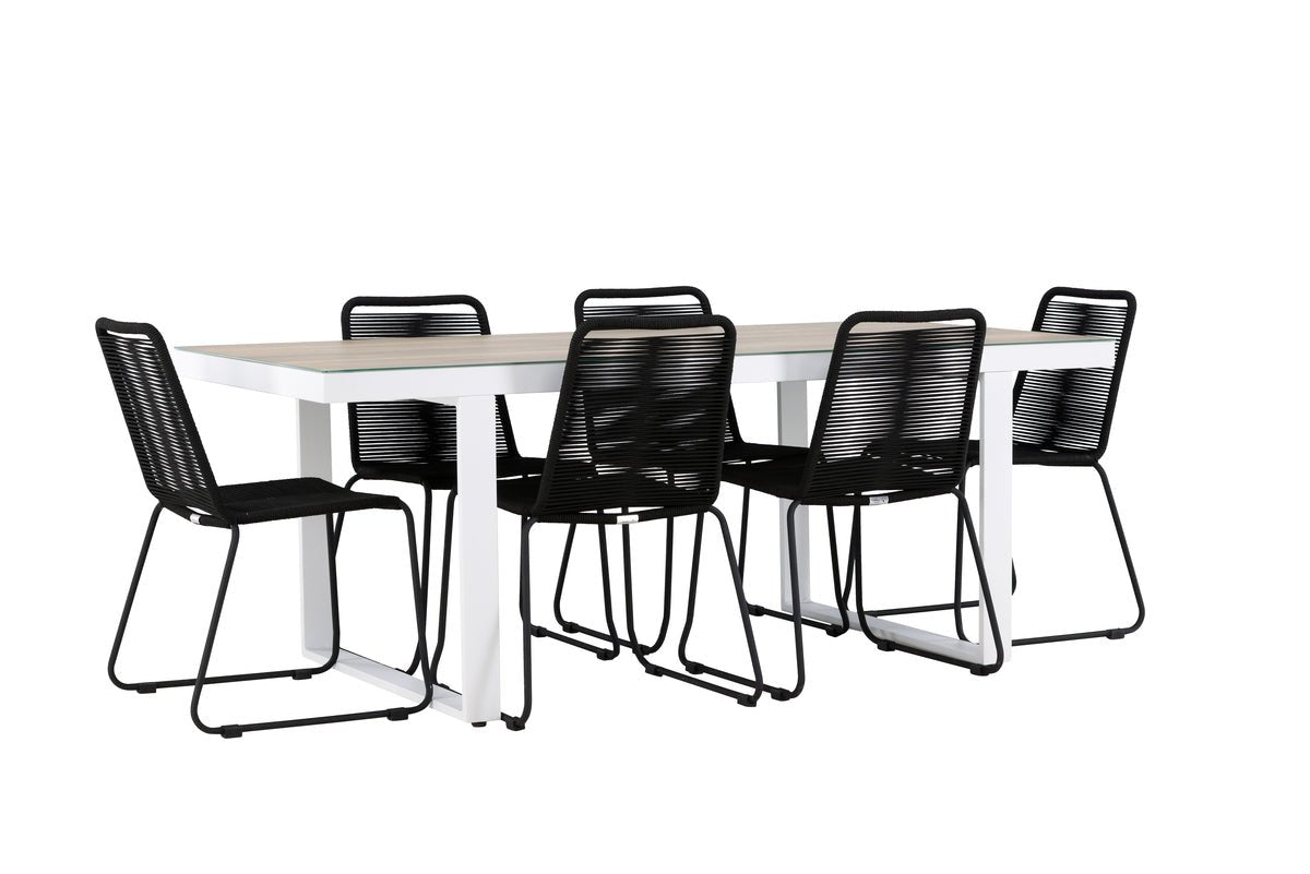 Garten Essgruppe Spain – 5-teiliges Gartenmöbel-Set mit rundem Tisch