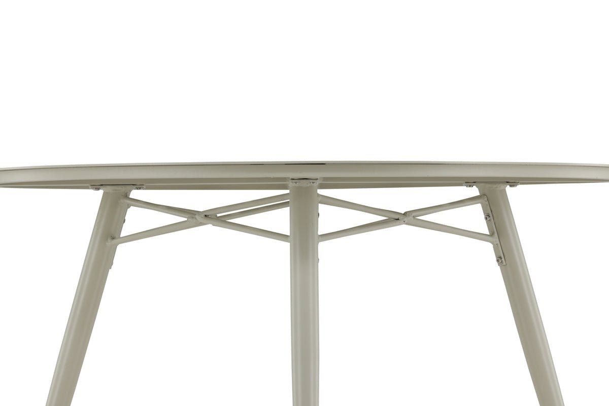 Garten Esstisch Arbor - Ø 120cm aus beigem Aluminium