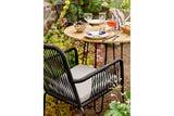 Garten-Esstisch Tavon – FSC®-Teakholz mit Metallgestell