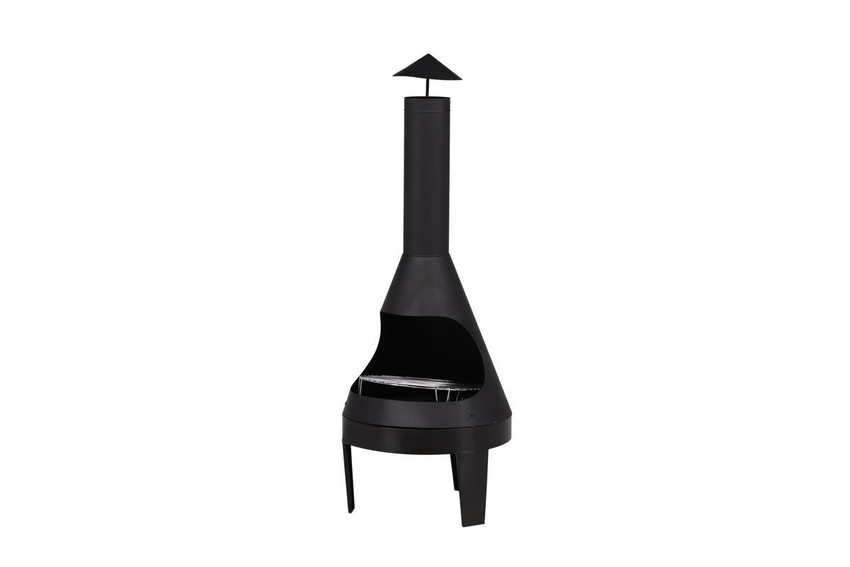 Garten Kamin Ignis - aus hitzebeständigem Stahl in Schwarz
