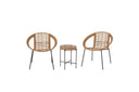Garten-Lounge-Set Cano – Luftiges Polyrattan-Design in Natur (3-teilig)