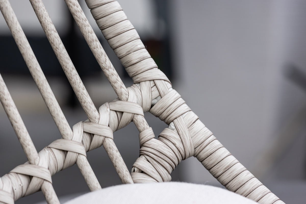 Garten- Loungesessel Anne - Aus Polyester und Stahl in Beige