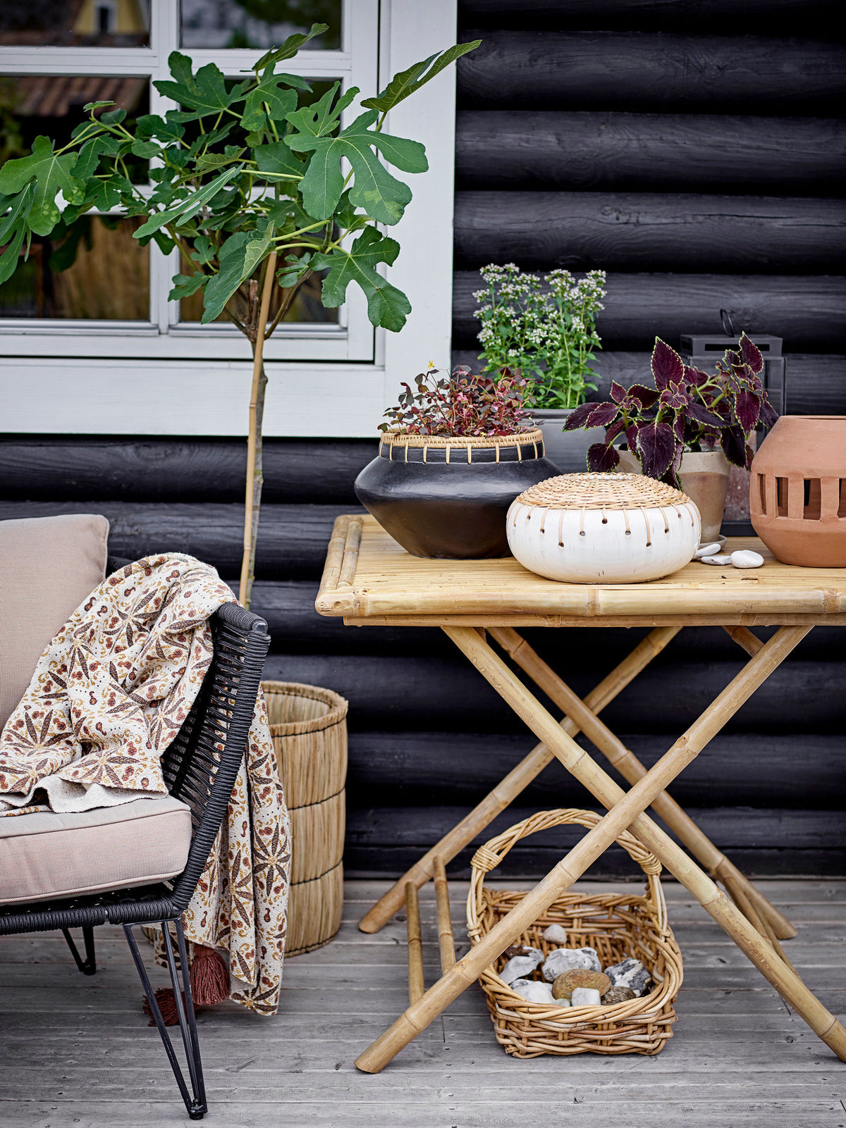 Garten Loungesessel Kairo – Metall mit handgeflochtenem Seil