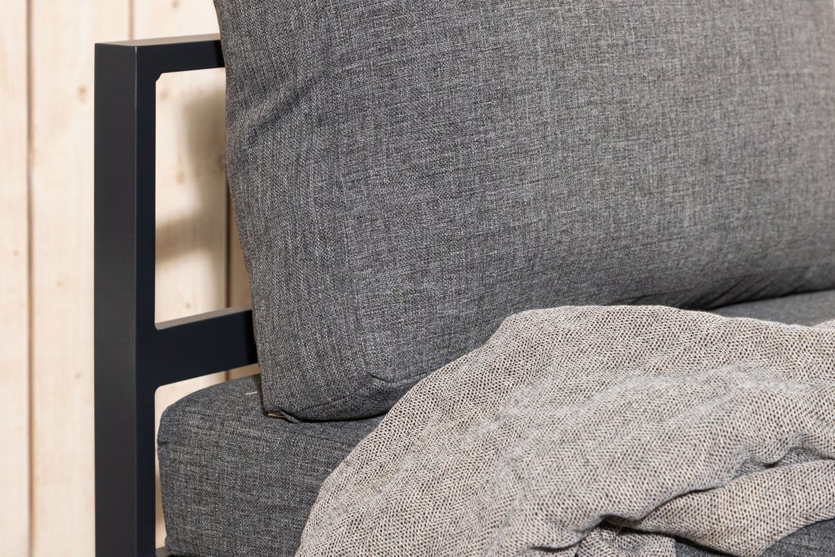 Garten Loungesessel Rika - Outdoor-Sessel mit Aluminium Gestell und zwei Kissen