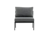 Garten Loungesessel Rika - Outdoor-Sessel mit Aluminium Gestell und zwei Kissen