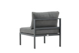 Garten Loungesessel Rika - Outdoor-Sessel mit Aluminium Gestell und zwei Kissen