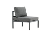 Garten Loungesessel Rika - Outdoor-Sessel mit Aluminium Gestell und zwei Kissen