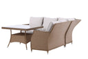 Garten Loungeset Davido – aus Polyrattan mit Ablagetisch