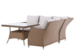 Garten Loungeset Davido – aus Polyrattan mit Ablagetisch