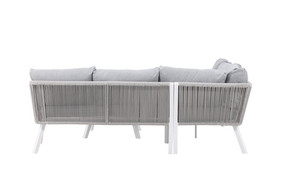 Garten Loungeset Lindsay - Wahlweise in Schwarz/Grau oder Weiß/Grau