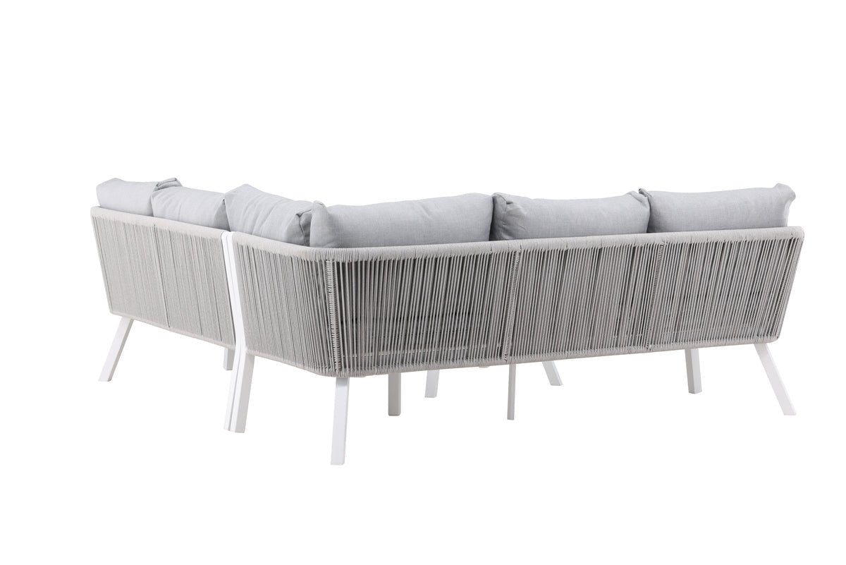Garten Loungeset Lindsay - Wahlweise in Schwarz/Grau oder Weiß/Grau