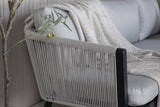 Garten Loungeset Lindsay - Wahlweise in Schwarz/Grau oder Weiß/Grau