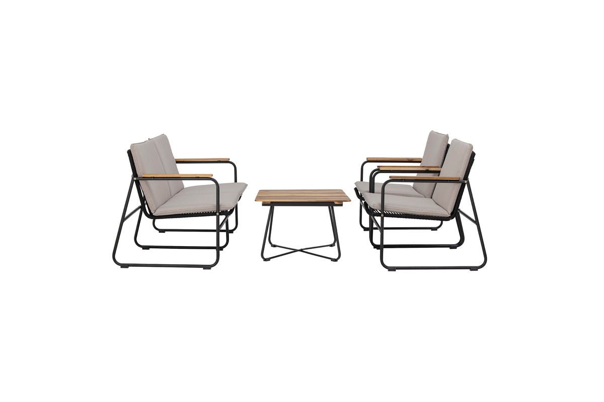 Garten-Sofa Avi – warmes Akazienholz mit geflochtener Optik