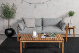 Garten Zweisitzer-Sofa Marly - aus Akazie/Polyester in Natur/Grau