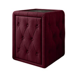 Josy Nachttisch Samt Rot white-background