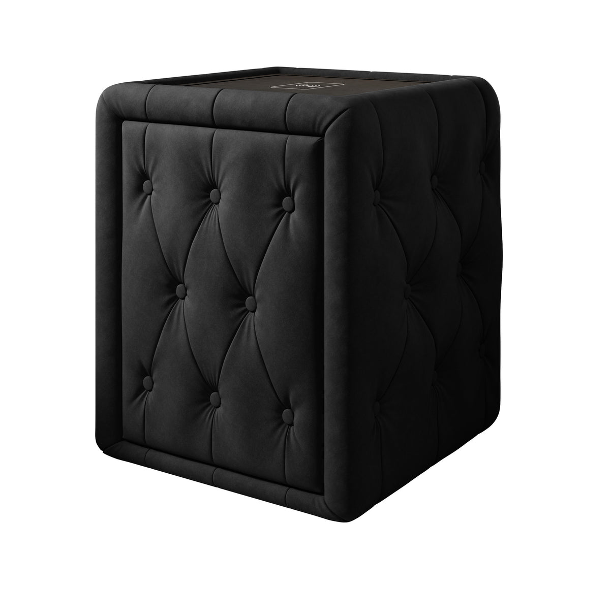 Josy Nachttisch Samt Schwarz white-background