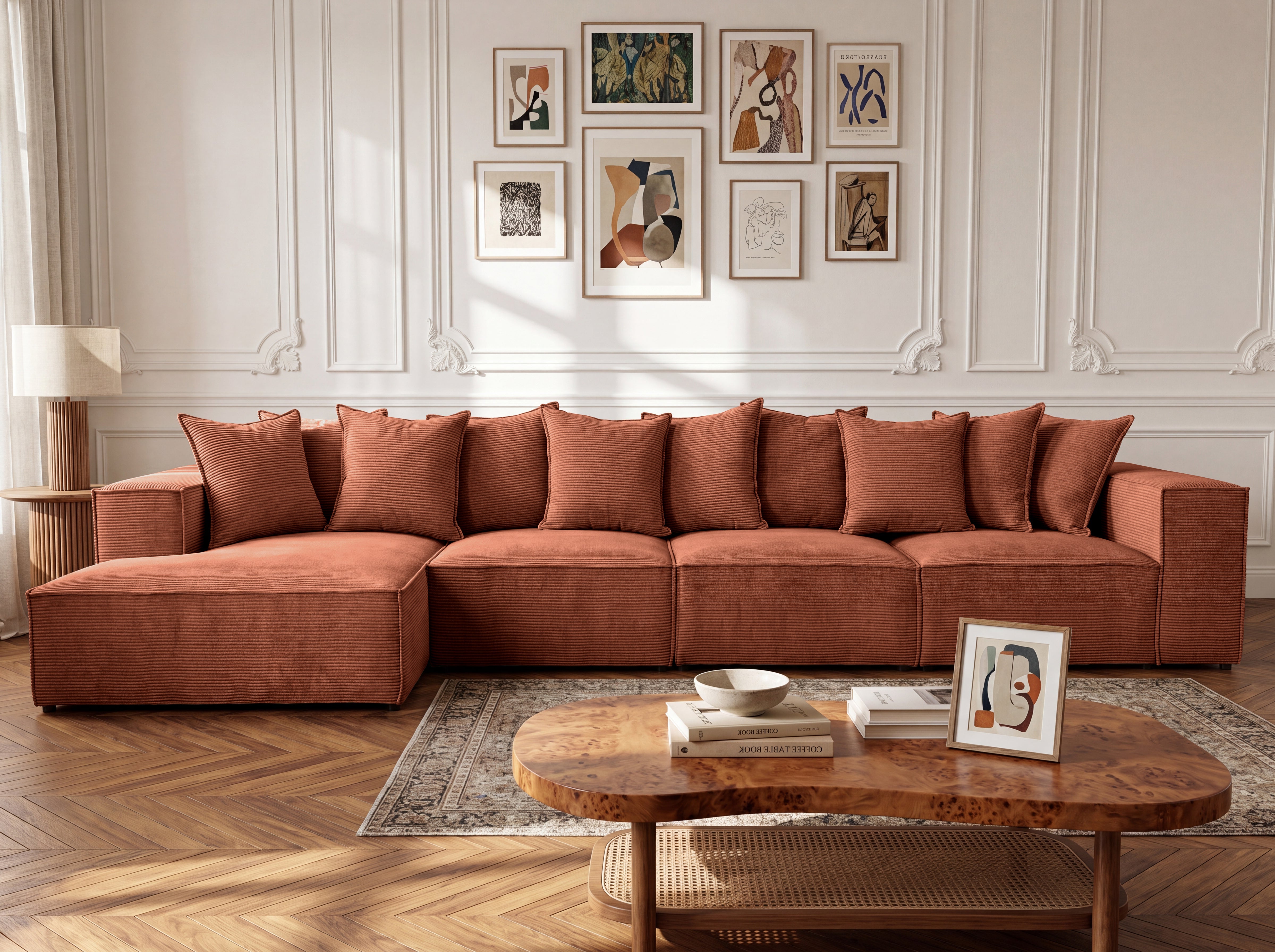 Designer Sofa Largo L Maxi in Cord
