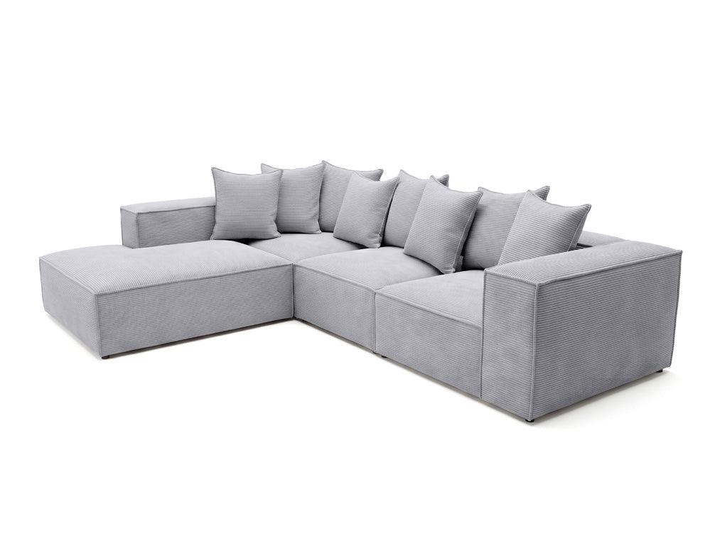 Designer Sofa Largo mit langer Ottomane in Cord