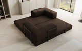 Lazy Spar-Set: 3-Sitzer + Hocker in Bouclé