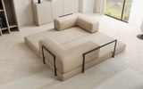 Lazy Spar-Set: 3-Sitzer + Hocker in Bouclé