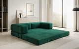 Lazy Spar-Set: 3-Sitzer + Hocker in Samt
