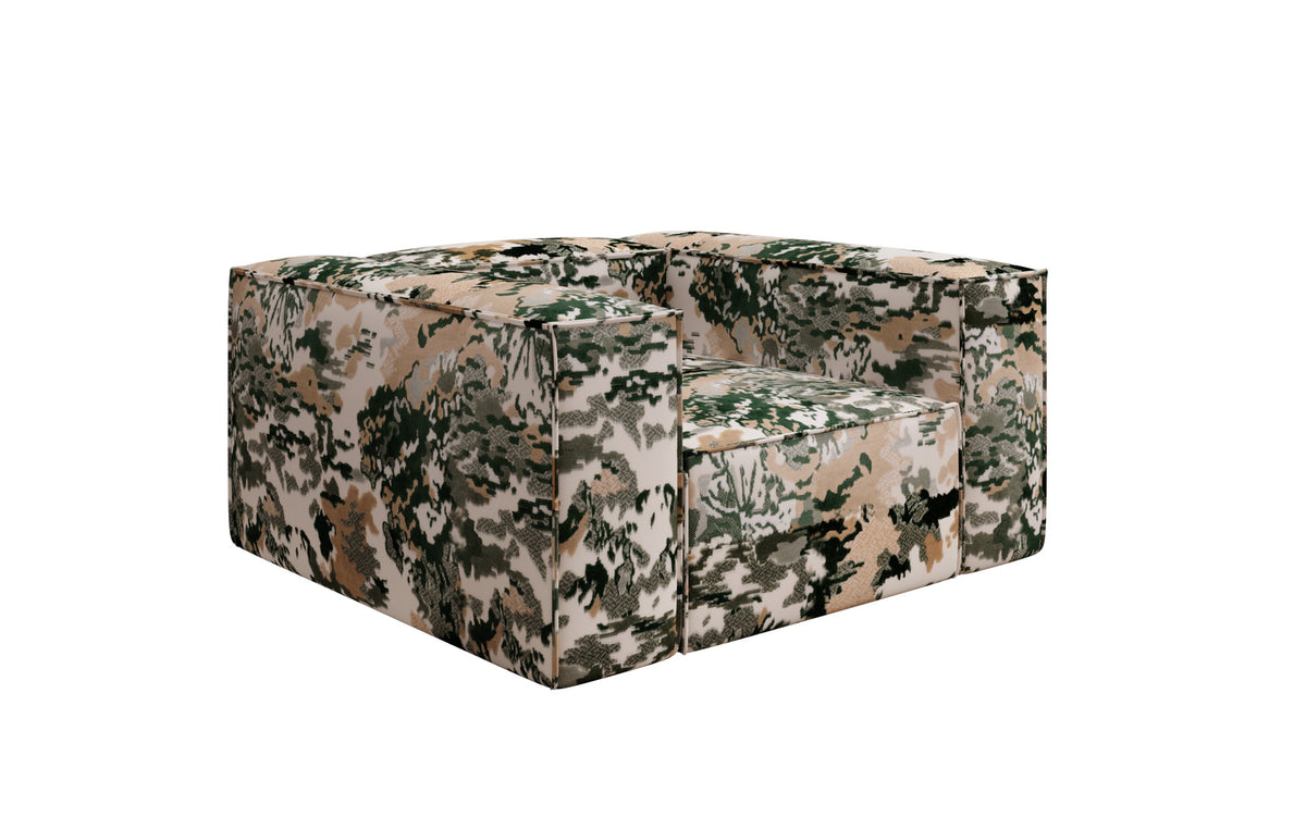 Designer Sofa-Sessel Lesley - Jacquard mit Aquarell-Muster