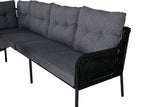 Lounge Set Madrid – in Schwarz aus Polyester-Seil und Metall