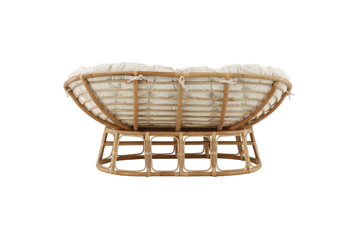 Loungesessel Caroline – aus Rattan inklusive weißem Kissen