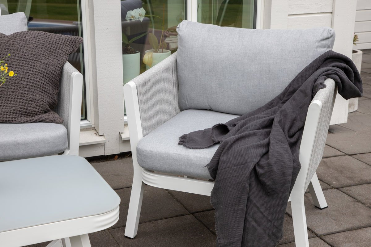 Loungeset Dreamy - aus weißem Aluminium inkl Kissen