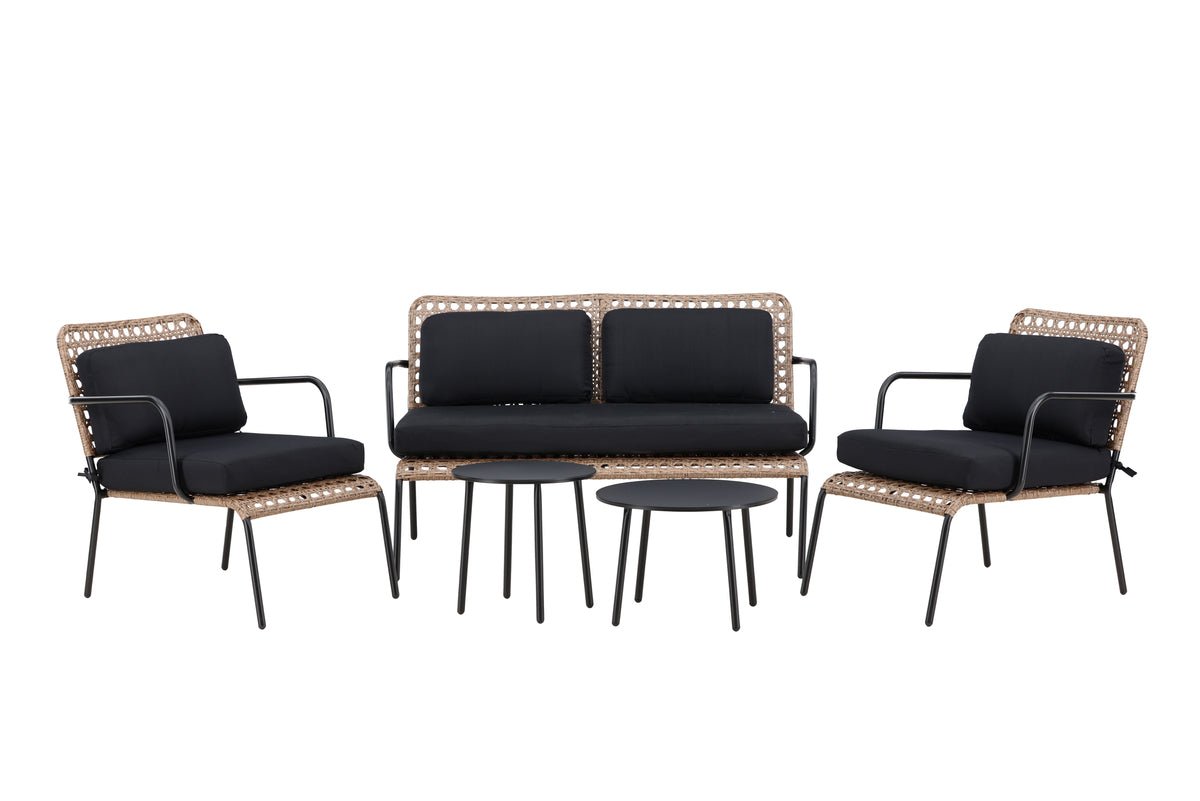 Loungeset Marocco - Rückenlehnen und Sitzflächen aus Naturrattan