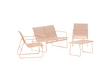 Loungeset Novara – 4-teiliges Outdoor-Set aus Stahl mit Glastisch in 2 Farben