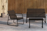 Loungeset Novara – 4-teiliges Outdoor-Set aus Stahl mit Glastisch in 2 Farben