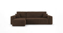Designer Ecksofa Lunaro Mini mit Schlaf- und Klappfunktion in Cord
