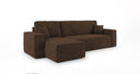 Designer Ecksofa Lunaro Mini mit Schlaf- und Klappfunktion in Cord