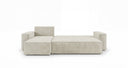 Designer Ecksofa Lunaro Mini mit Schlaf- und Klappfunktion in Cord