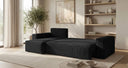 Designer Ecksofa Lunaro Mini mit Schlaf- und Klappfunktion in Cord
