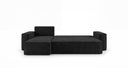 Designer Ecksofa Lunaro Mini mit Schlaf- und Klappfunktion in Cord