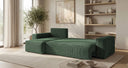 Designer Ecksofa Lunaro Mini mit Schlaf- und Klappfunktion in Cord