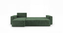 Designer Ecksofa Lunaro Mini mit Schlaf- und Klappfunktion in Cord