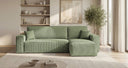 Designer Ecksofa Lunaro Mini mit Schlaf- und Klappfunktion in Cord