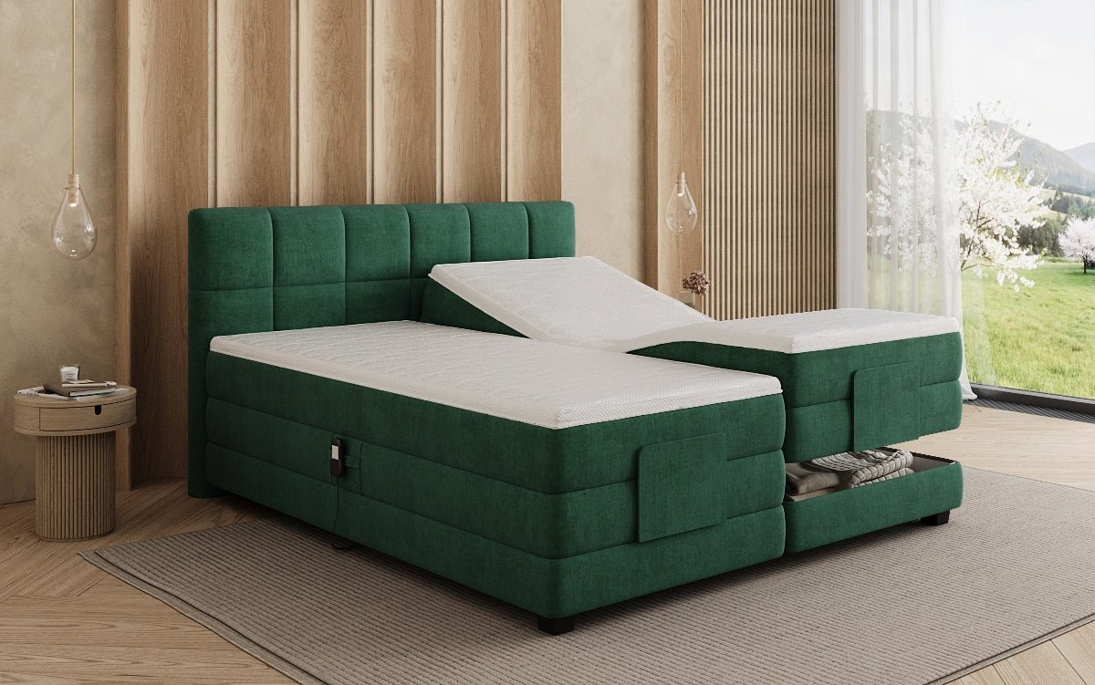 Boxspringbett Monaco - elektrisch verstellbar in Samt