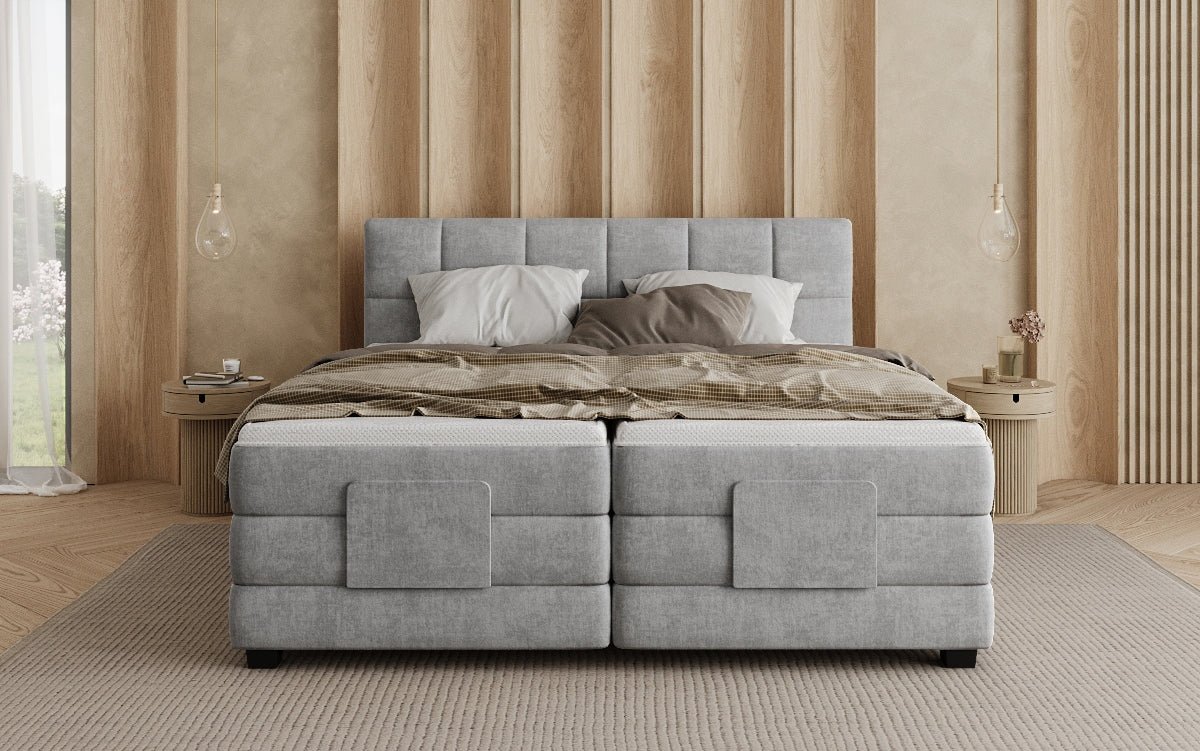 Boxspringbett Monaco - elektrisch verstellbar in Samt