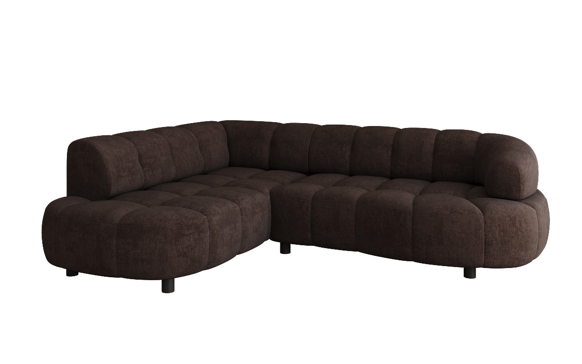 Designer Sofa Olivia Mini in Samt mit elektrischer Sitzerweiterung