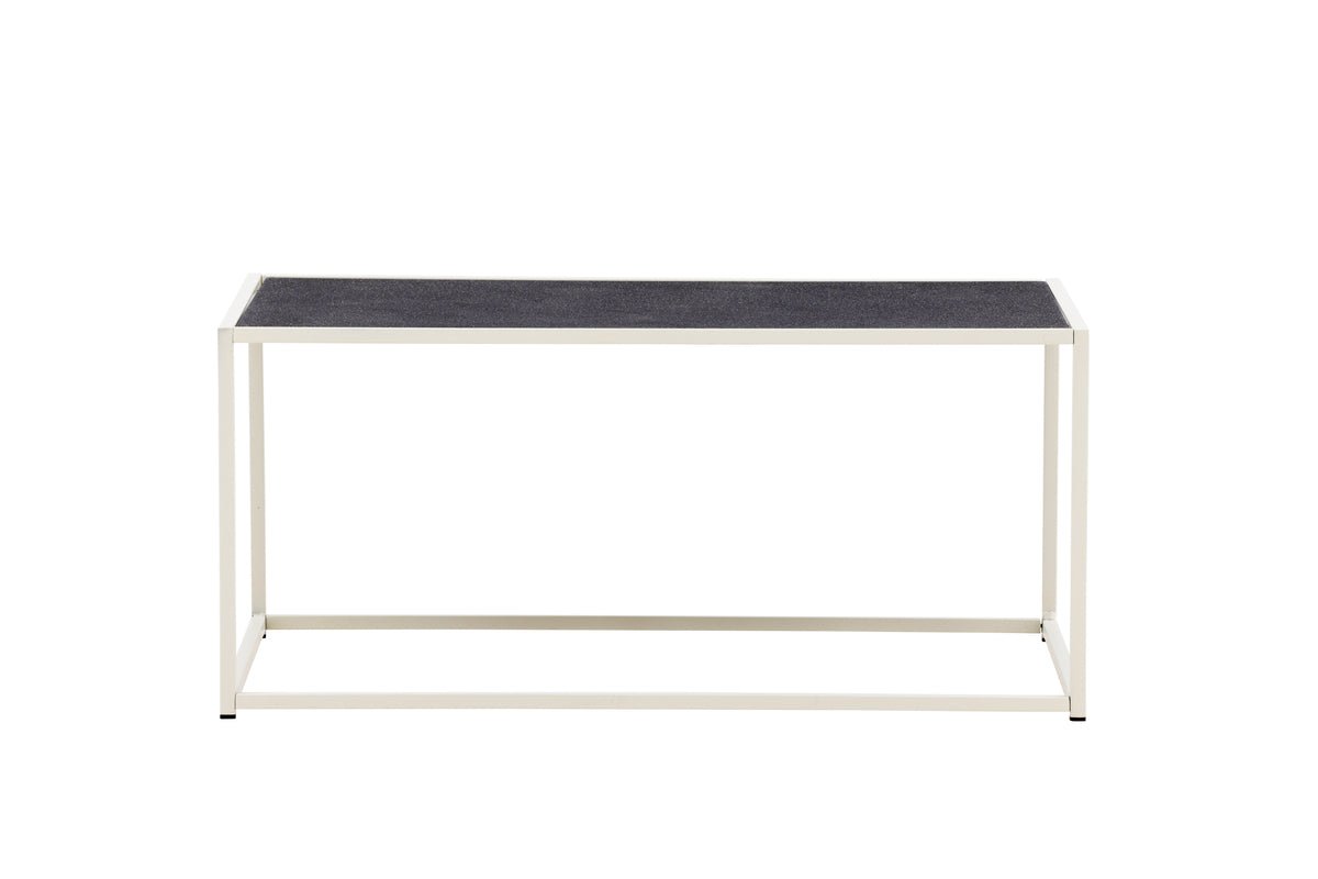 Outdoor-Couchtisch Hana – aus weißem Stahl für Terrasse & Garten