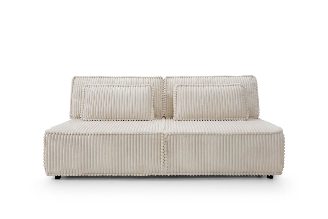 Designer Sofa Komma mit Schlaffunktion und Bettkasten